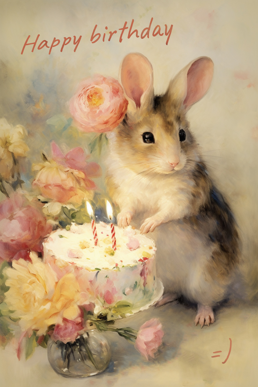 Birthday Mouse ecard