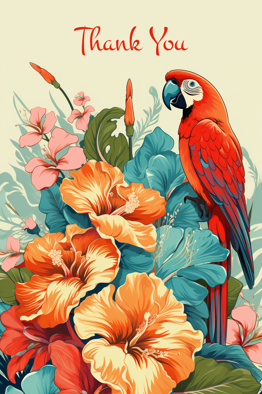 Thank You Parrot ecard