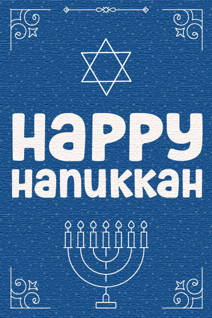 Hanukkah Paper ecard
