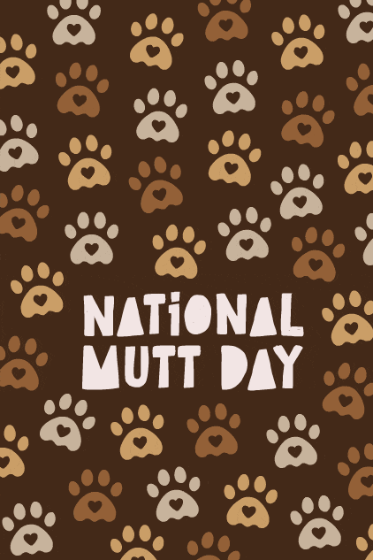 Paw Print Mutt Day ecard