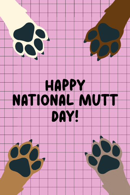 Mutt Day Paws In ecard