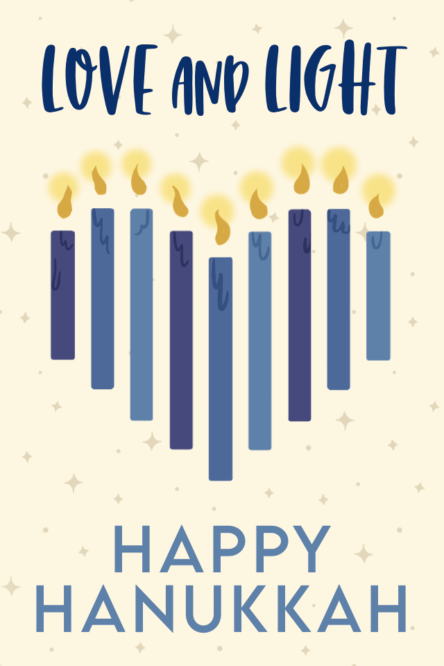 Love And Light Hanukkah ecard