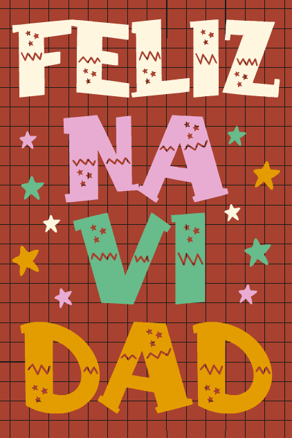 Feliz Navidad Letters ecard