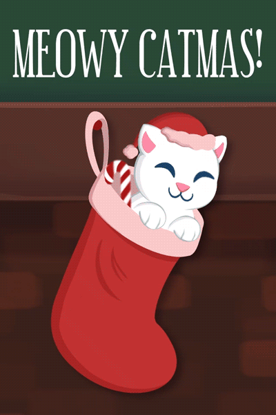Meowy Christmas ecard
