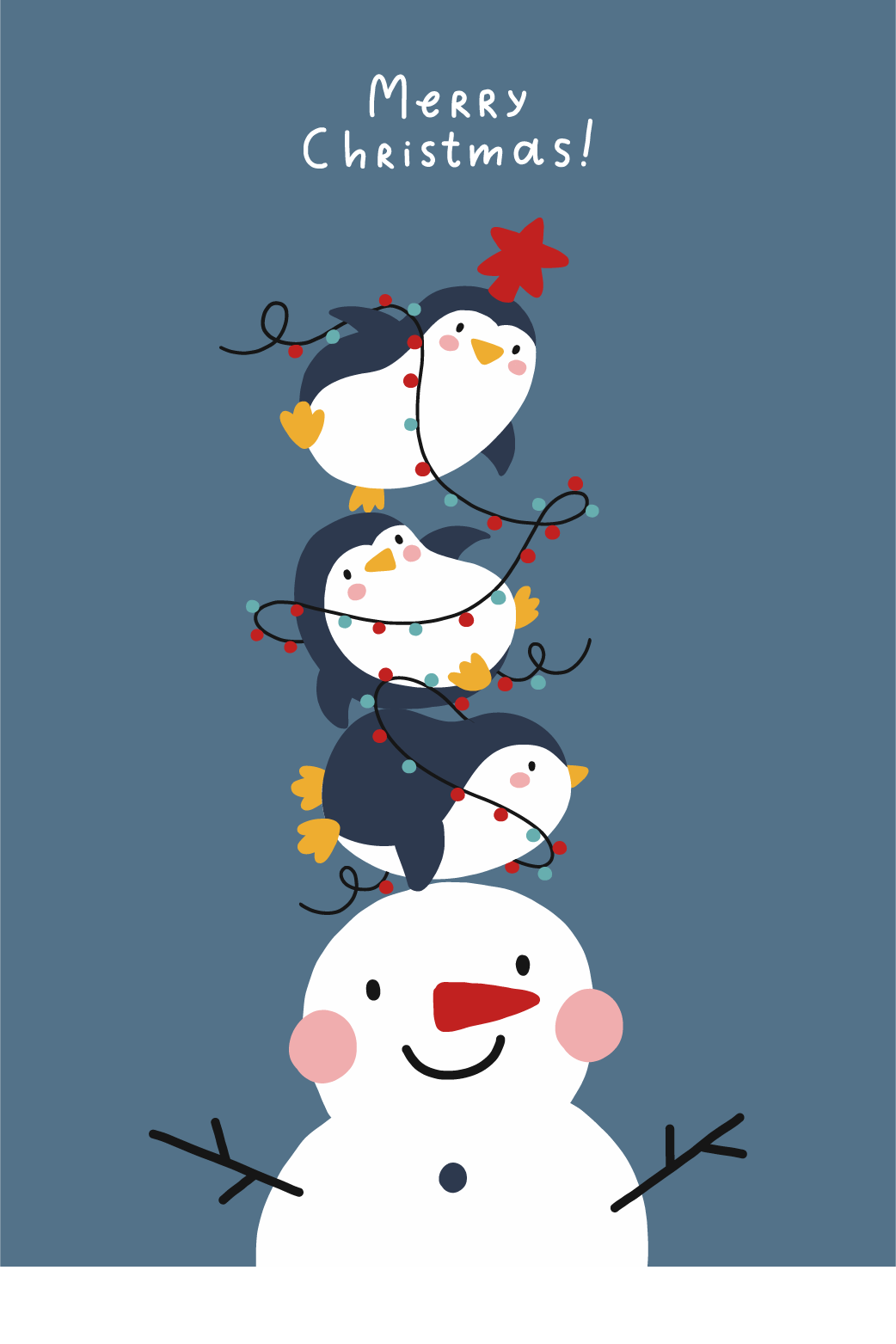 Merry Christmas Penguins ecard