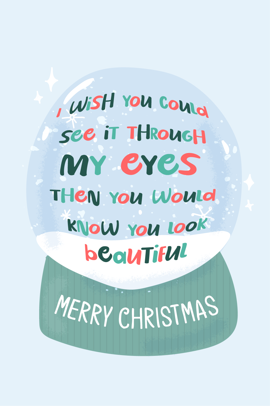 You Look Beautiful Merry Christmas  ecard