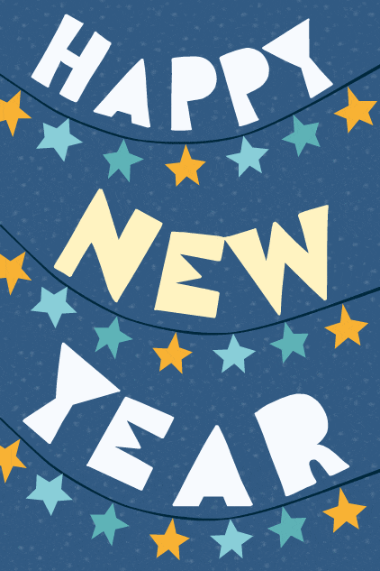 Festive New Year ecard