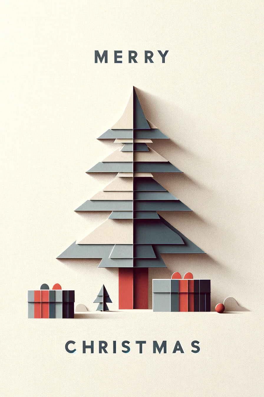 Merry Christmas Triangular  ecard