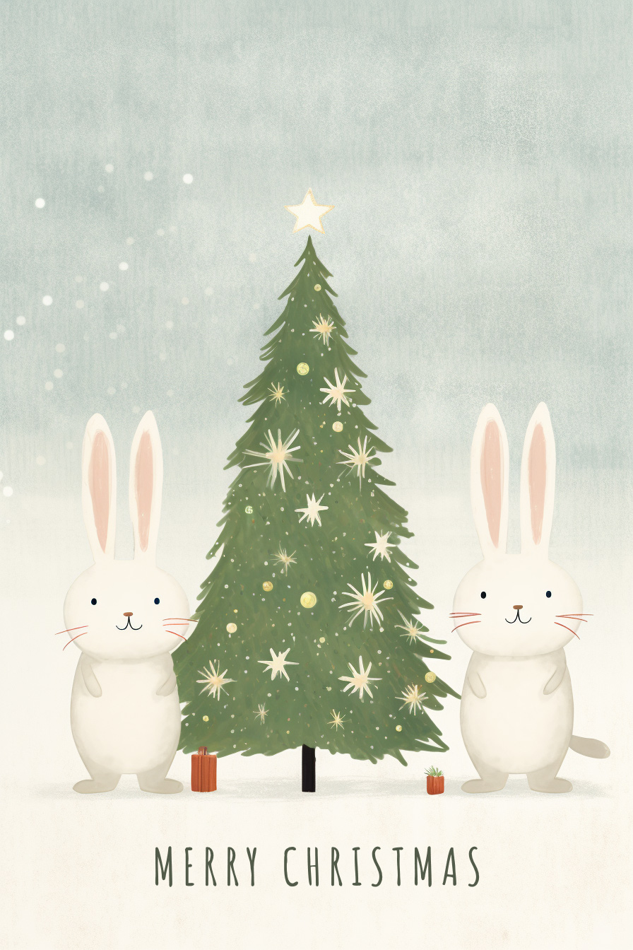 Christmas Bunnies ecard