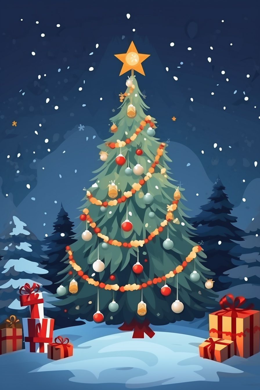 Tree In Snow ecard