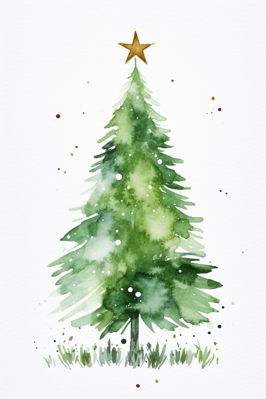 Water Color Tree ecard