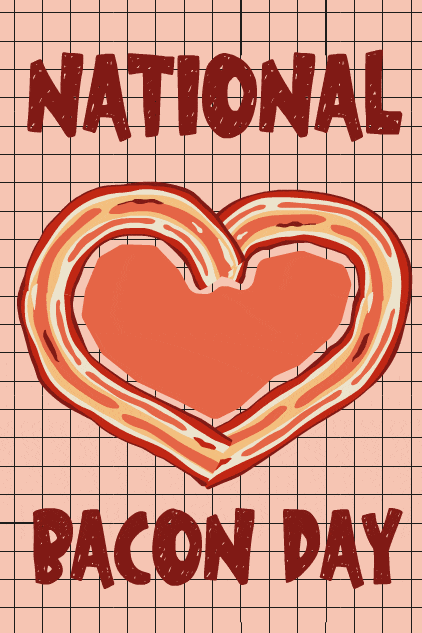 Bacon Day Heart ecard