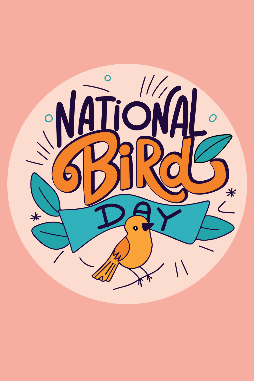National Bird Day Pink ecard