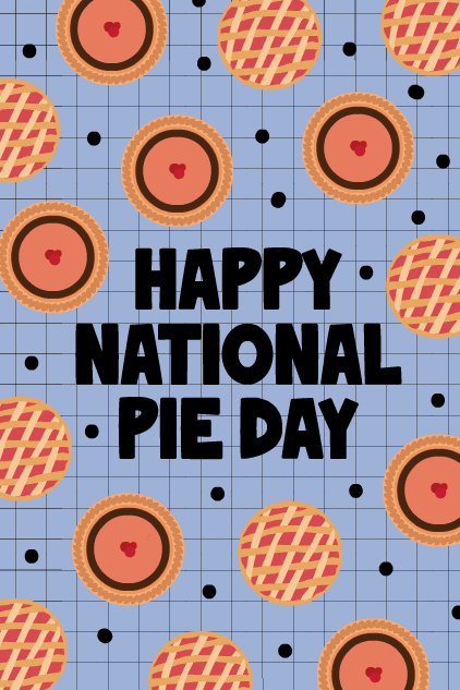 National Pie Day Pattern ecard