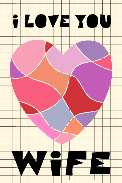 I Love You Wife Heart ecard