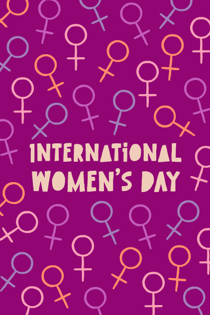 International Women's Day Symbol ecard