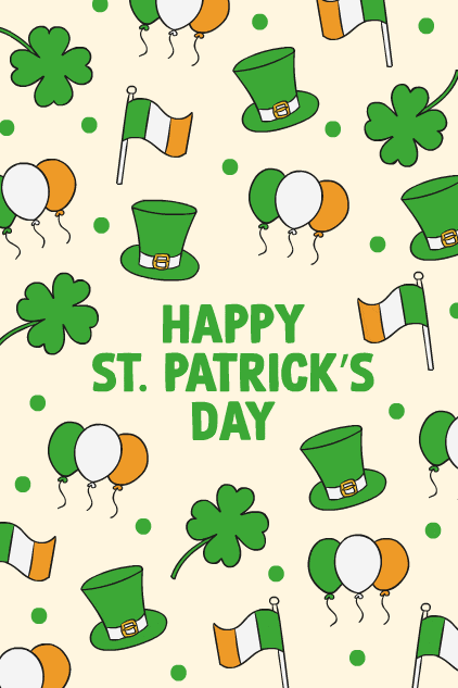 Happy Saint Patricks Day Pattern ecard