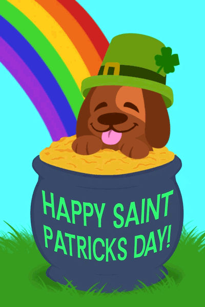 St Pattys Dog ecard