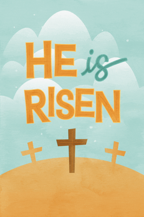 He Is Risen Hill  ecard