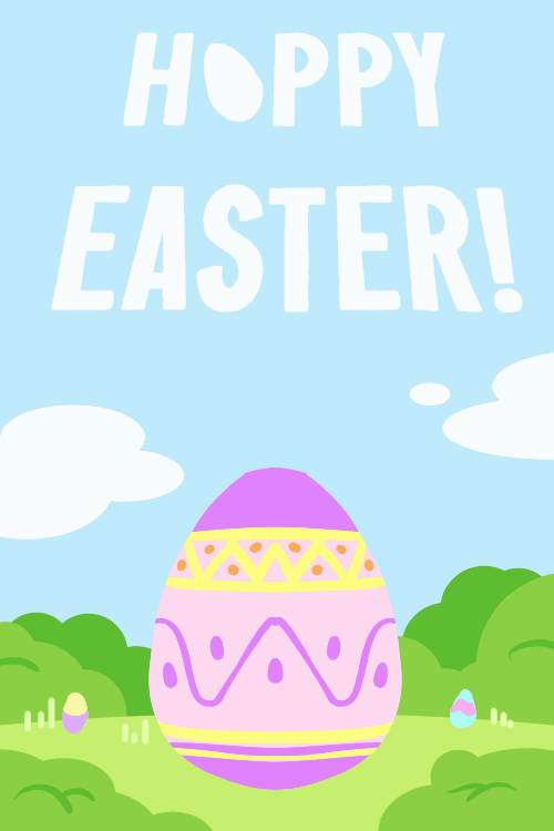 Hoppy Easter Bunny Egg ecard