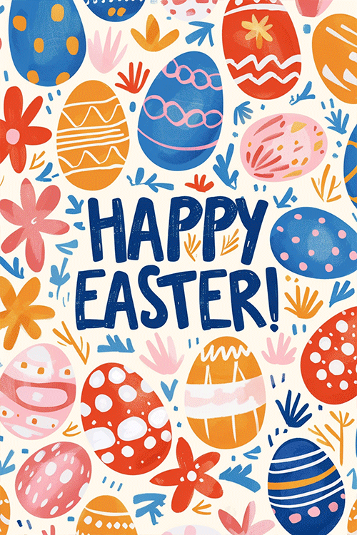 Changing Eggs Happy Easter ecard