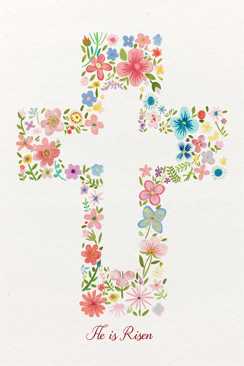 Flower Cross ecard