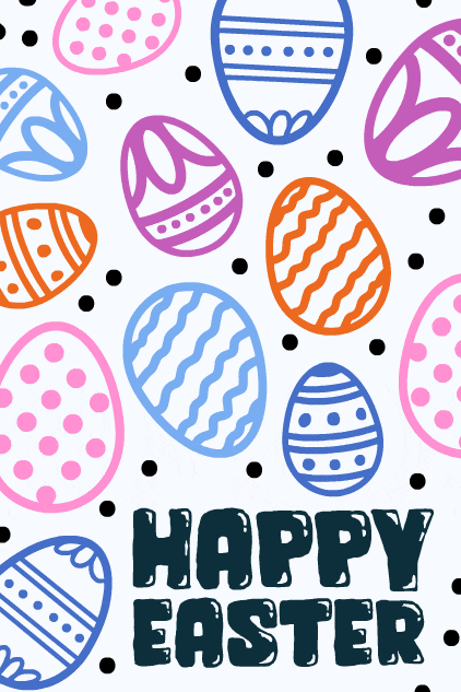 Happy Easter Egg Pattern ecard