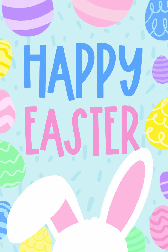 Happy Easter Bunny Ears ecard