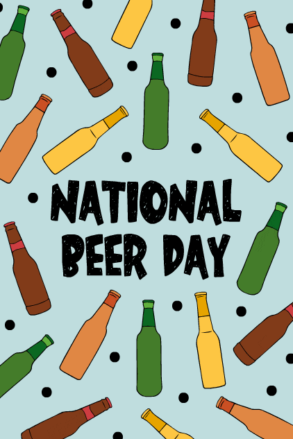 Beer Day Pattern ecard