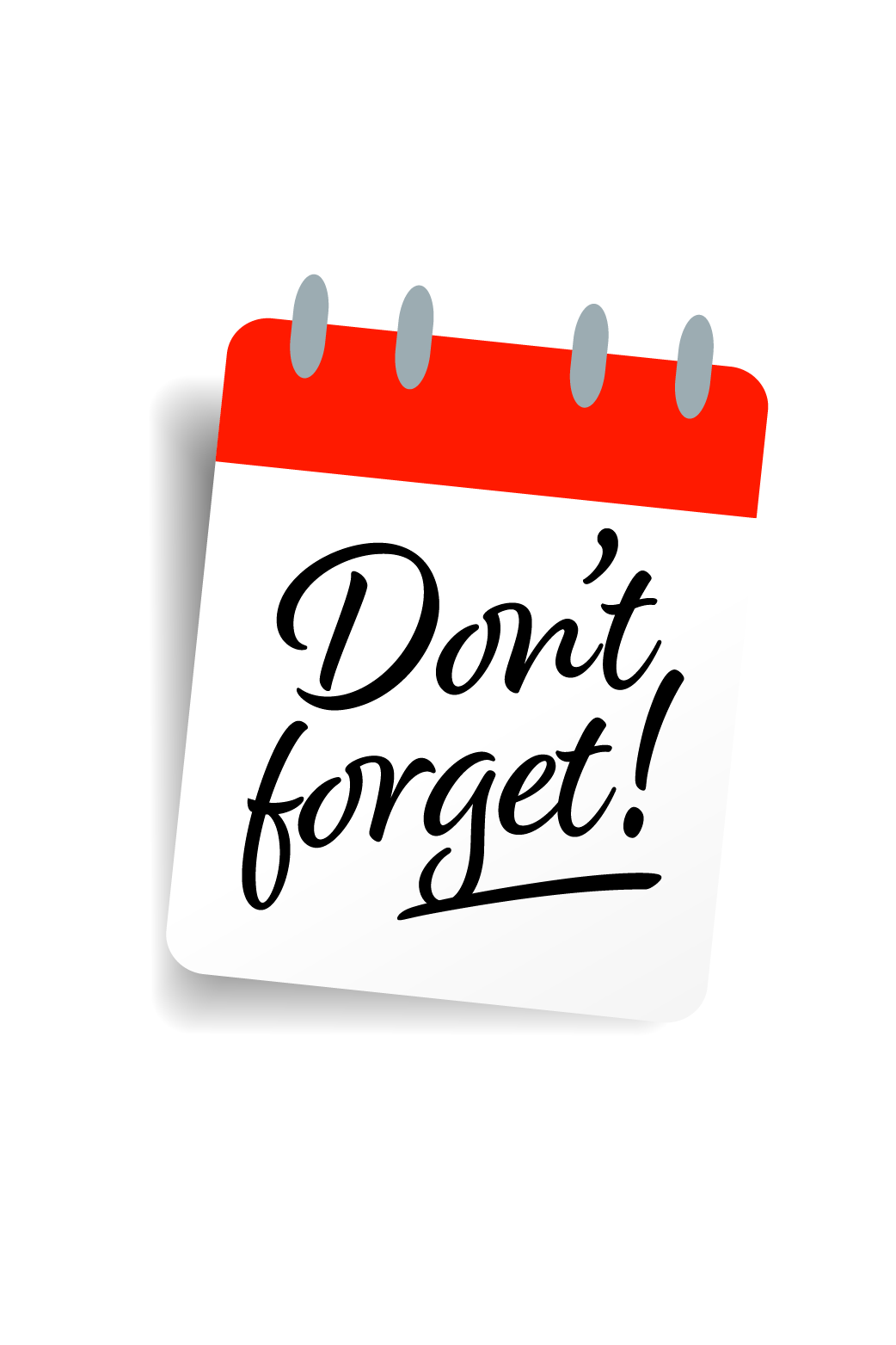Don't Forget Calendar Icon ecard