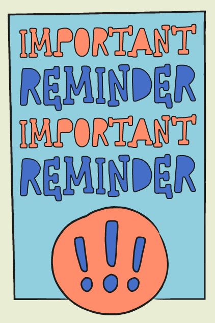 Important Reminder! ecard