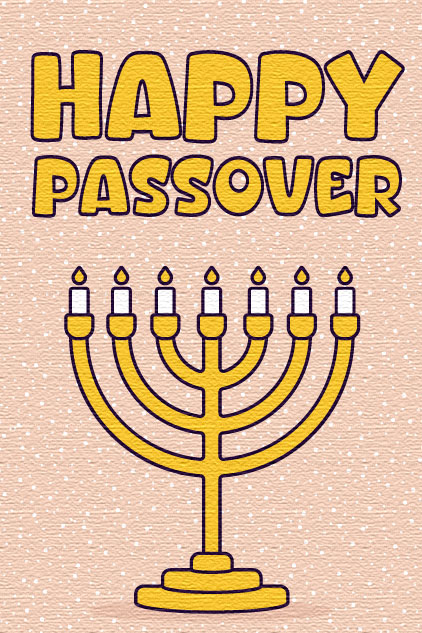 Passover Menorah  ecard