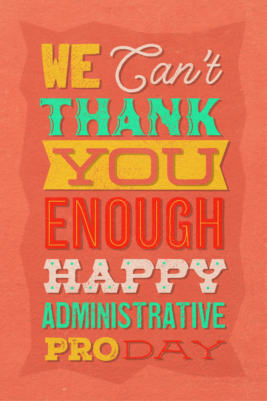 Admin Day Can't Thank You Enough  ecard