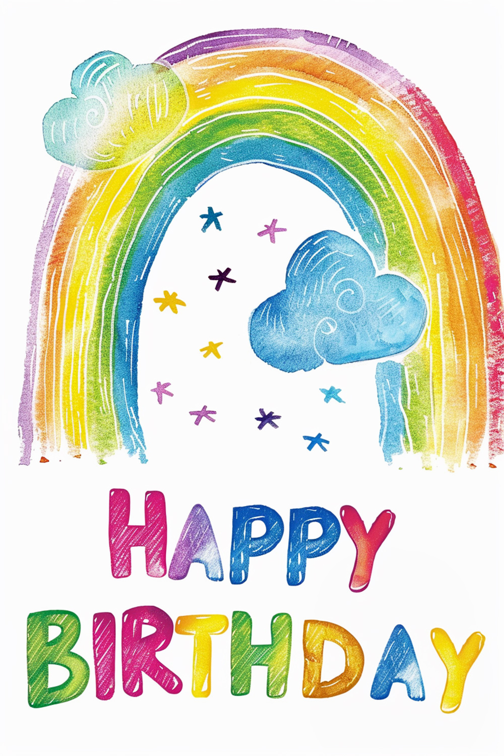 Birthday Rainbows ecard