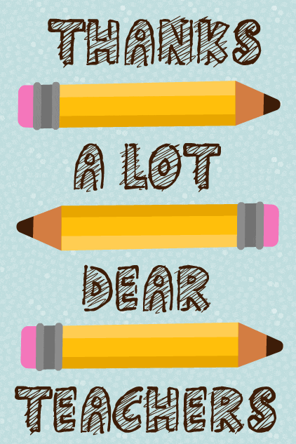 Thanks A Lot Dear Teachers ecard