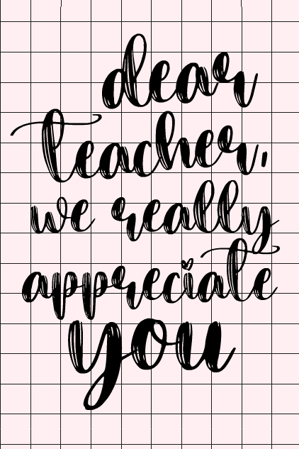 Teacher We Really Appreciate You ecard
