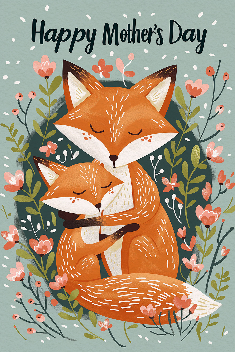 Foxes Mother's Day ecard
