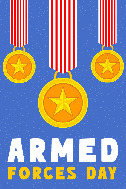 Armed Forces Day Medals,  ecard