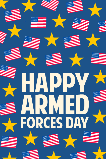 Happy Armed Forces Day Pattern ecard