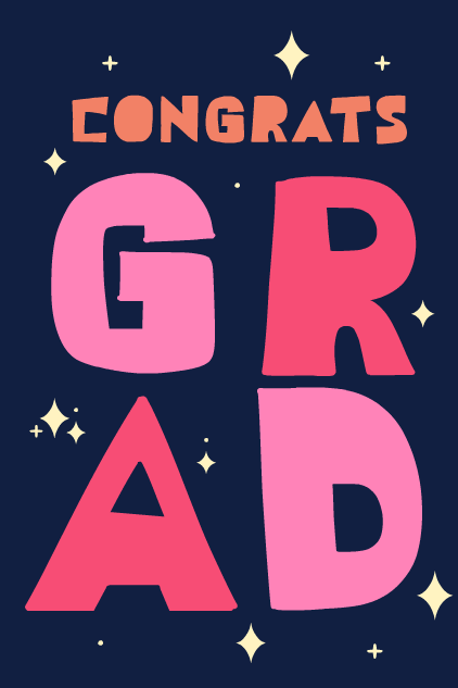 Congrats GRAD Letters ecard
