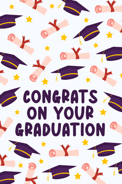 Congrats On Your Graduation Pattern ecard