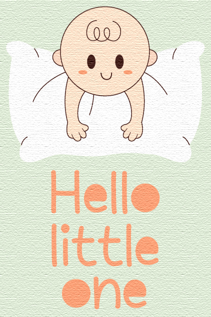 Hello Little One Baby ecard
