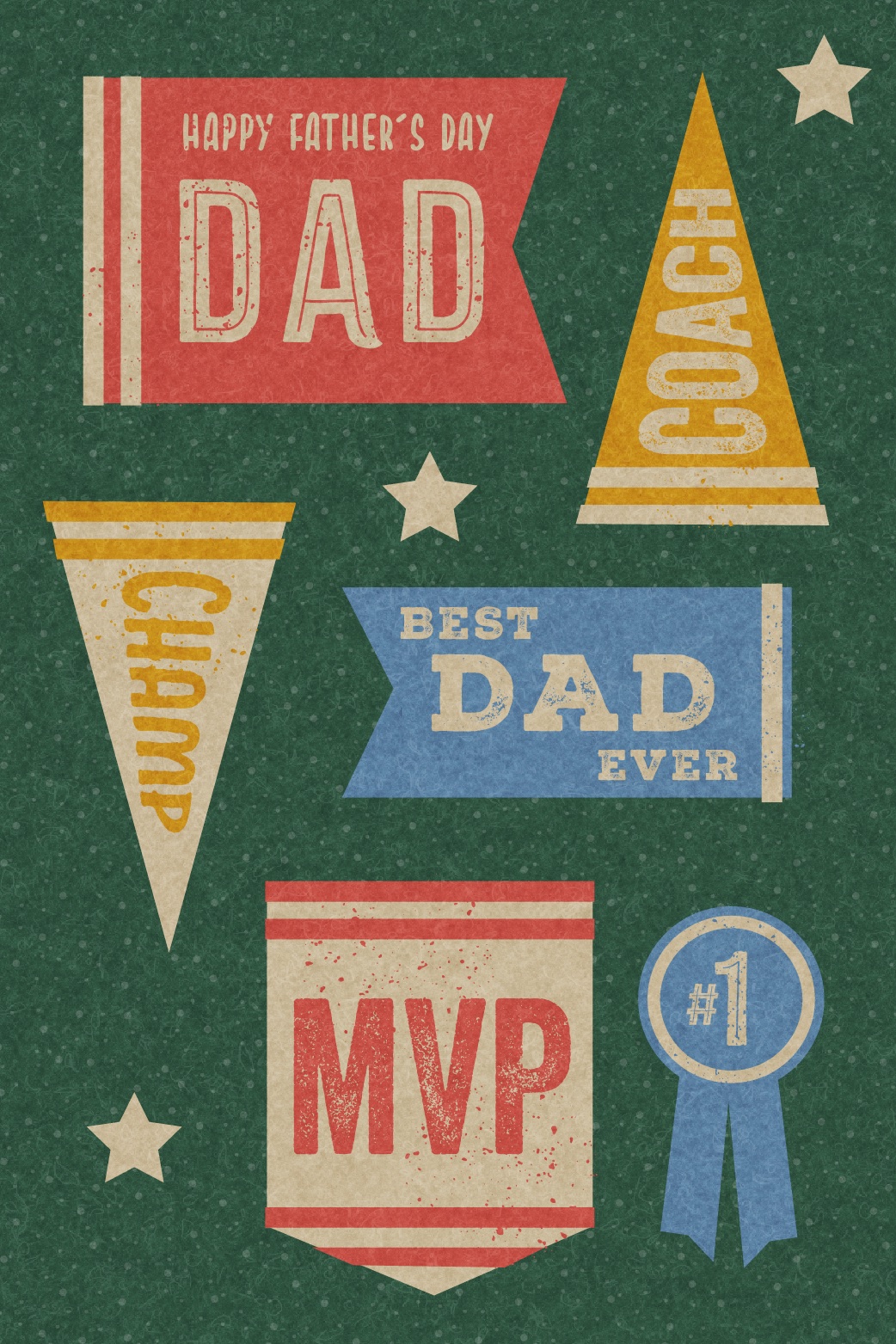 Father's Day Pennants  ecard