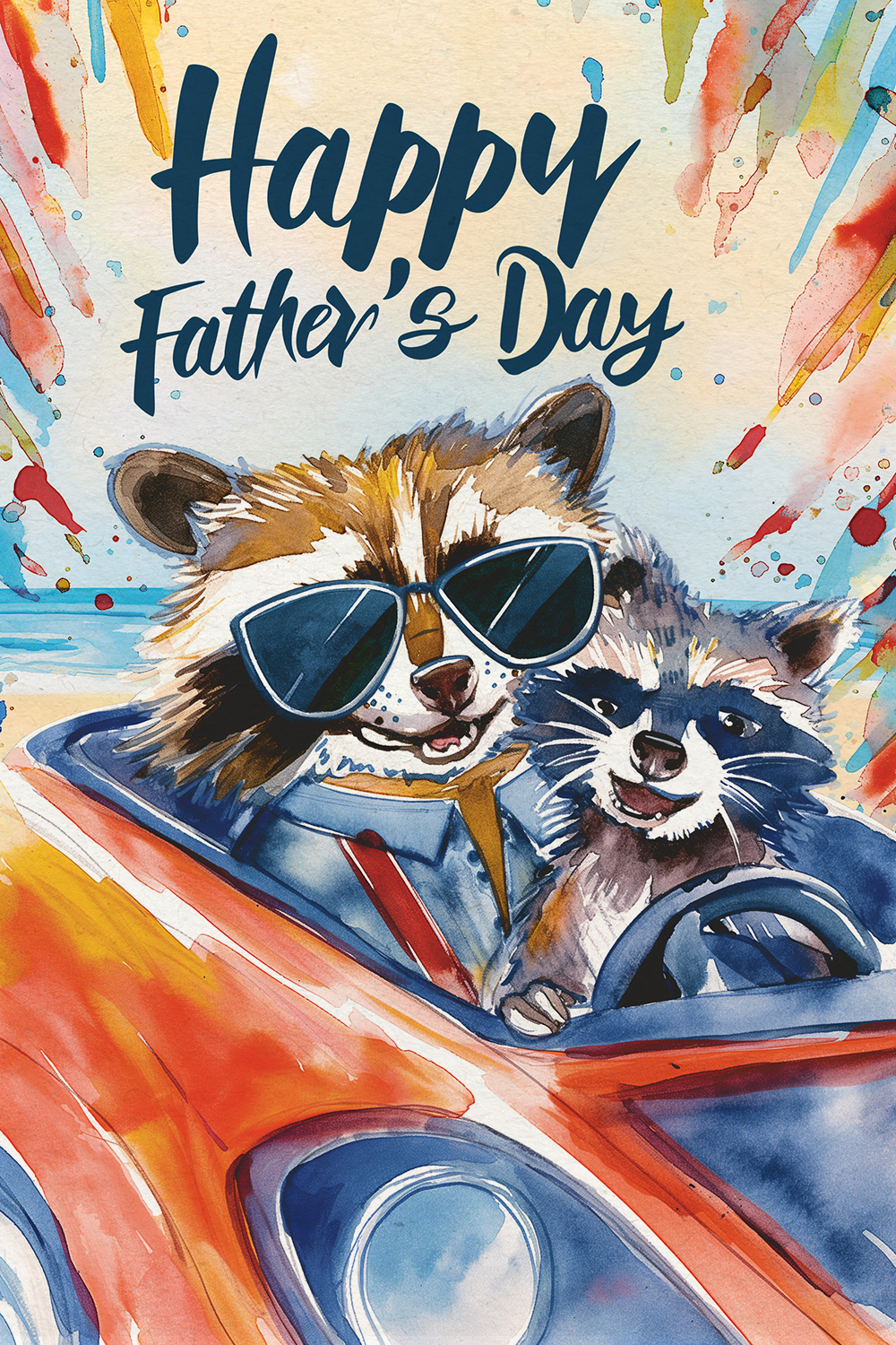 Father's Day Raccoons  ecard