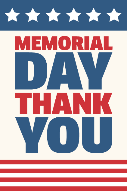 Memorial Day Thank You ecard