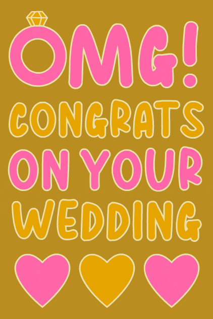 OMG Congrats Wedding ecard