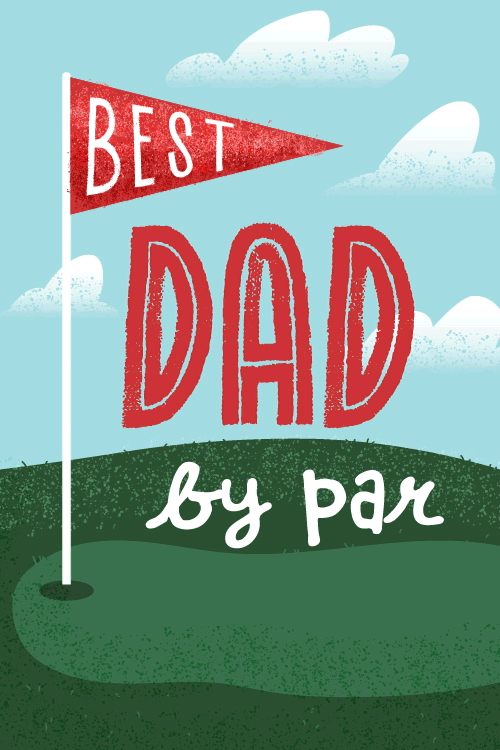 Best Dad By Par ecard