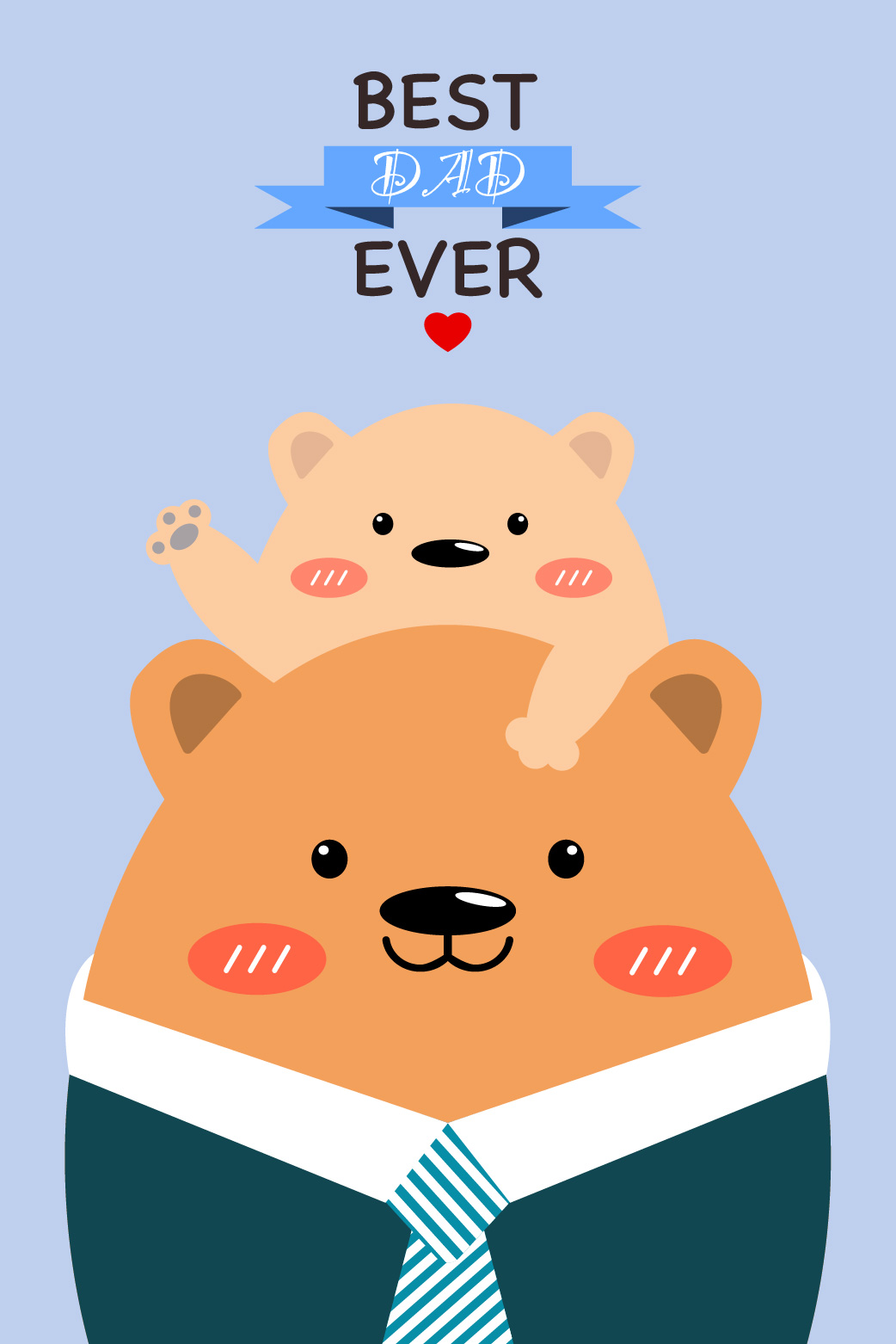 Best Dad 2 Bears ecard