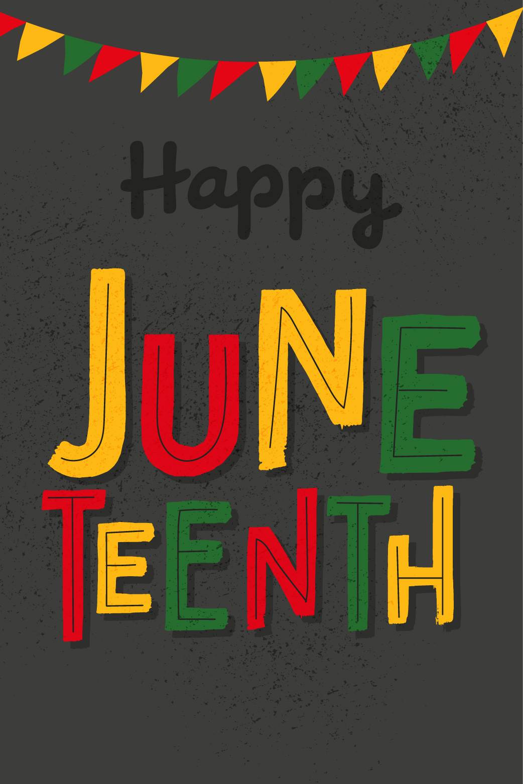 Juneteenth Triangle Flags ecard