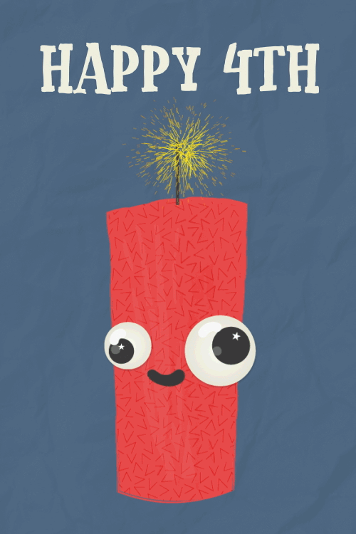 Happy 4th Fire Cracker ecard